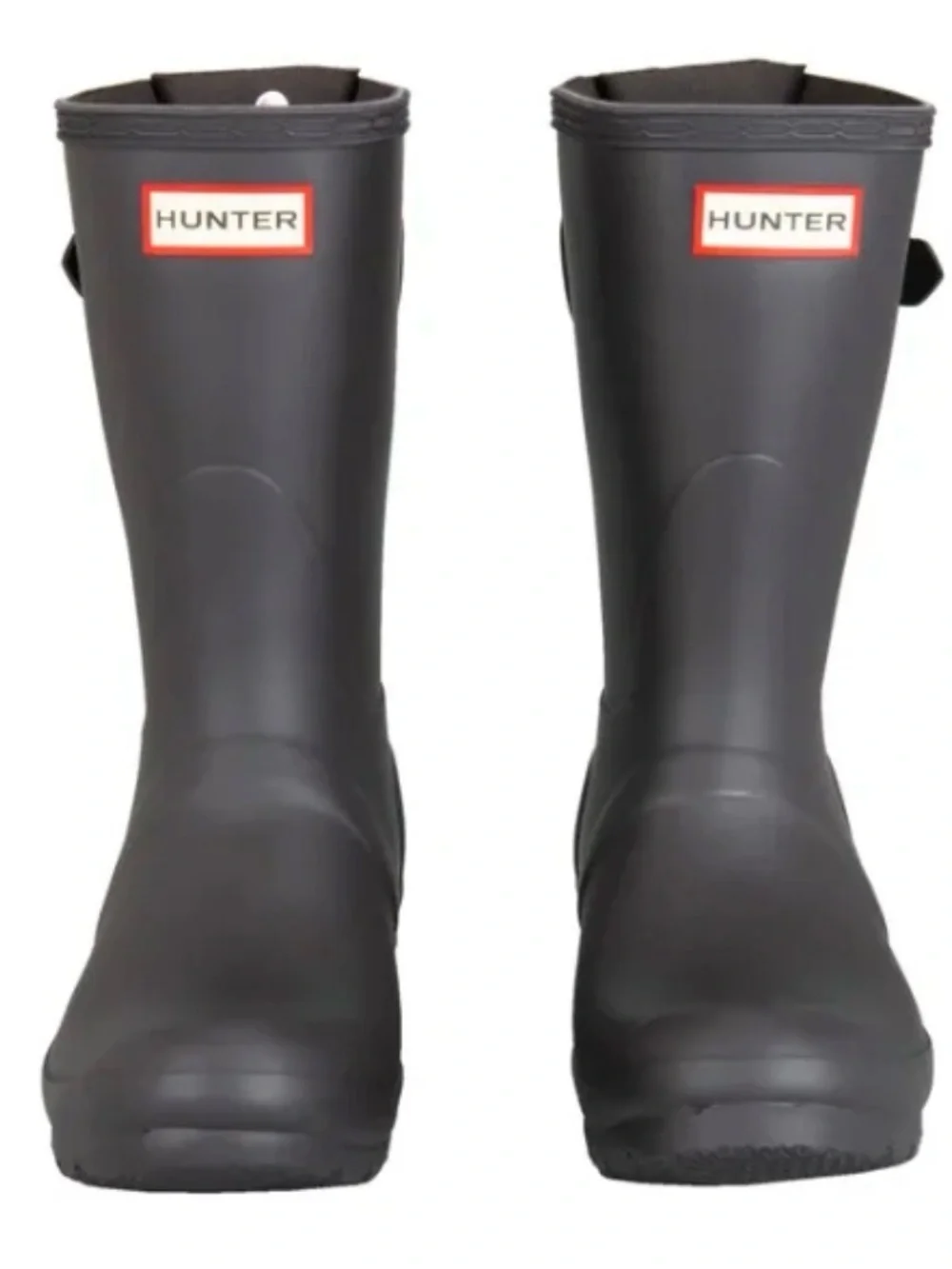Hunter original short matte black adjustable boots size 8